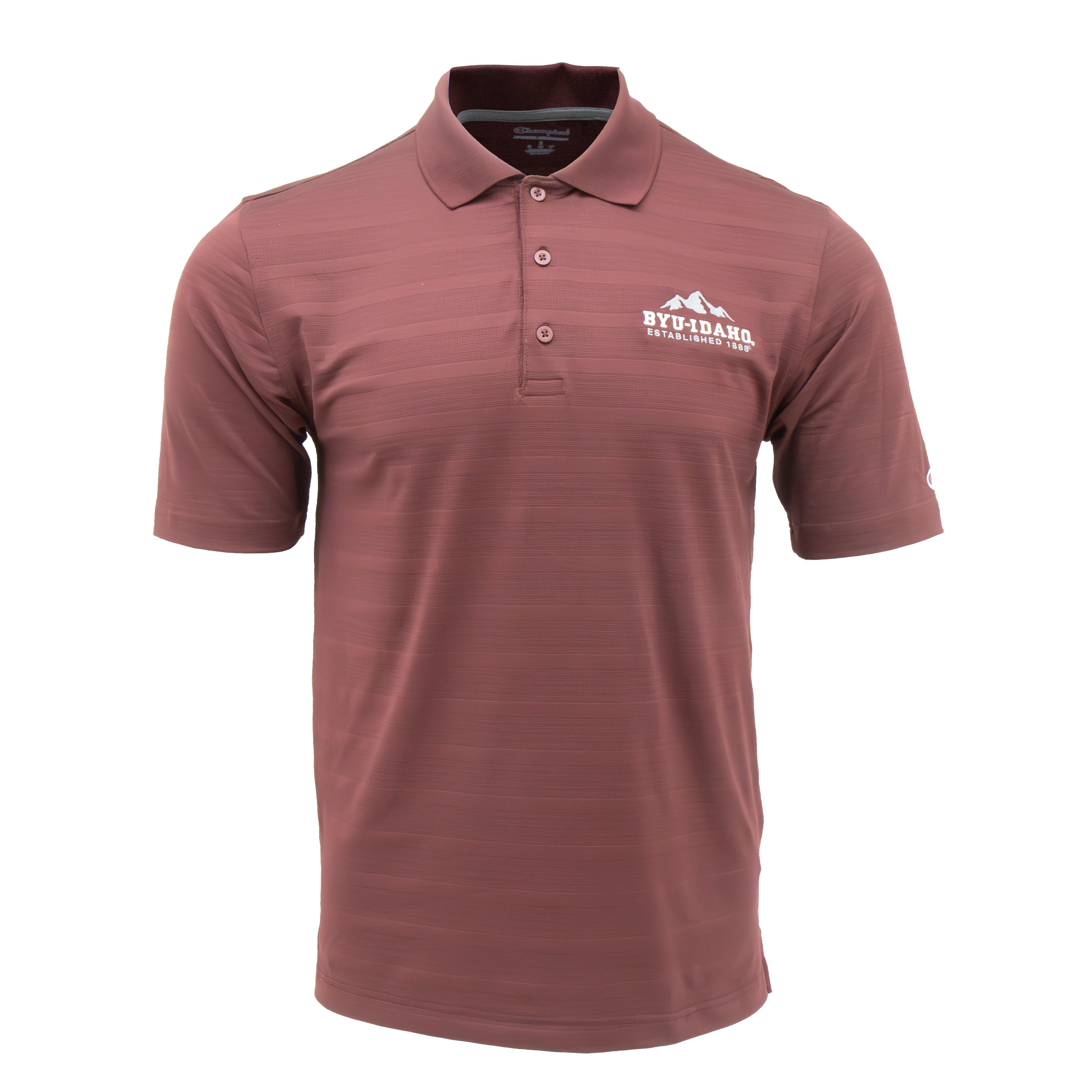 Men's Textured Stripe Polo BYU-Idaho