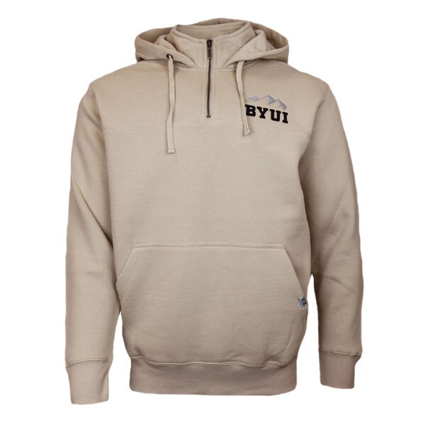 Men's Hood 1/4 Zip BYUI Under Mountains