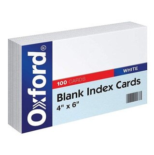 Index Card, 4X6 -pack 100