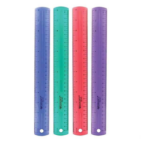 12 Inch Ruler Multy Color Ruler Helix 12 in Tinted Assorted (K)